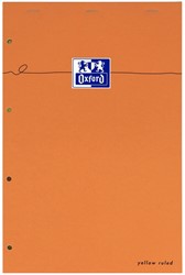Cursusblok Oxford Orange Notepad A4+ lijn 4-gaats 160pag 80gr oranje