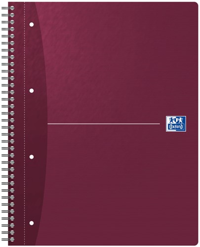 Collegeblok Oxford Office Essential A4+ lijn 4gaats 180pag 80gr ass-1