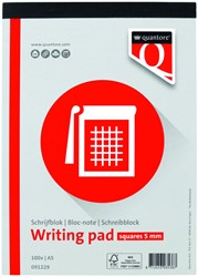 Schrijfblok Quantore A5 ruit 5mm 100vel 60gr 1 Stuk