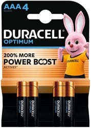 Batterij Duracell Optimum AAA 4st 4 Stuk