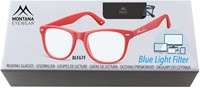 Leesbril Montana +3.00 dtp blue light filter rood-2