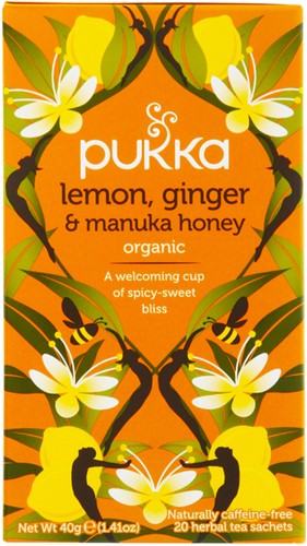 Thee Pukka Lemon Ginger Manuka Honey 20 zakjes 20 Etui