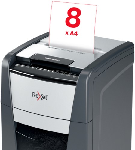 Papiervernietiger Rexel Optimum Auto+ 300M P5 snippers 2x15mm-6