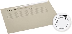 Vouwmap Djois Tree-Free folio ongelijk 226gr beige
