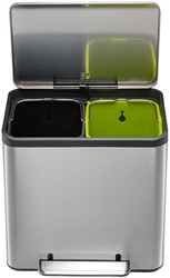Pedaalemmer EKO EcoCasa Recycler 15+15 liter rvs