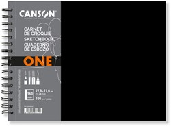 Schetsboek Canson Art Book One spiraalgebonden 160vel 100gr 279x216mm wit
