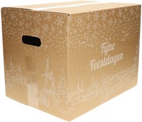 Kerstdoos bedrukt wit Holland-6 490x390x300mm 1 Stuk