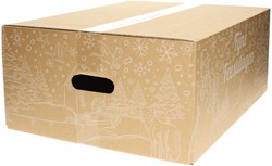 Kerstdoos bedrukt wit Holland-2 390x290x250mm 1 Stuk