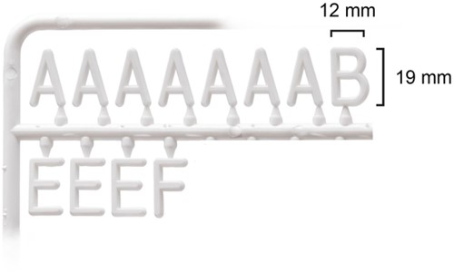 Letter set IEZZY voor letterbord 2x150 wit-3