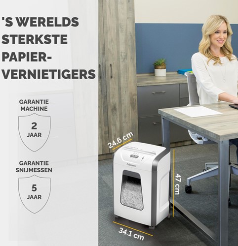 Papiervernietiger Fellowes Powershred 15C snippers 4x40mm wit-4