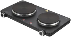 Kookplaat Inventum elektrisch 2 zones zwart 1 Stuk