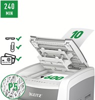 Papiervernietiger Leitz IQ Auto+ Office Pro 600 P5 snippers 2x15mm-3