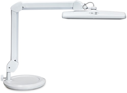 Werkpleklamp MAUL Intro LED dimbaar op voet wit