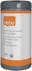 Whiteboardreinigingsdoekjes Nobo plasticvrij 100 stuks
