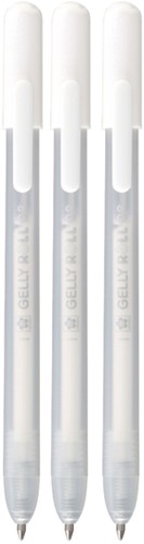 Gelschrijver Sakura Gelly Roll Classic 08 klikfunctie set à 3  wit