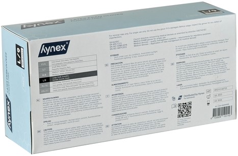 Handschoen Hynex latex L wit 5g 100 Stuk-2