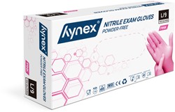 Handschoen Hynex nitril L roze 3.5gr extra sterk 100 Stuk