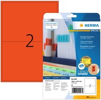Etiket HERMA 4497 199.6x143.5mm verwijderbaar rood 40 stuks