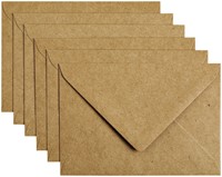 Envelop Papicolor C6 114x162mm kraft bruin 6 Stuk