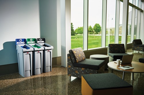 Labelset Rubbermaid Slim Jim Recyclestation Frans 10 stuks-2