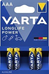 Batterij Varta Longlife Power 4xAAA 4 Stuk