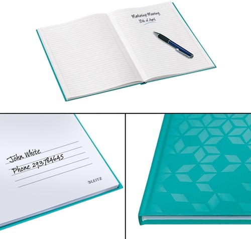 Notitieboek Leitz WOW A4 160 pagina's 90gr lijn ijsblauw-6