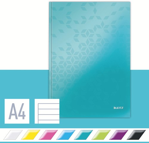 Notitieboek Leitz WOW A4 160 pagina's 90gr lijn ijsblauw-3