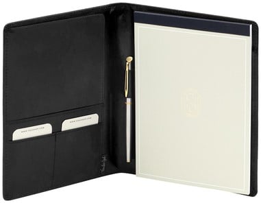 Schrijfmap van der Spek A5 buffelleer zwart 1 Stuk