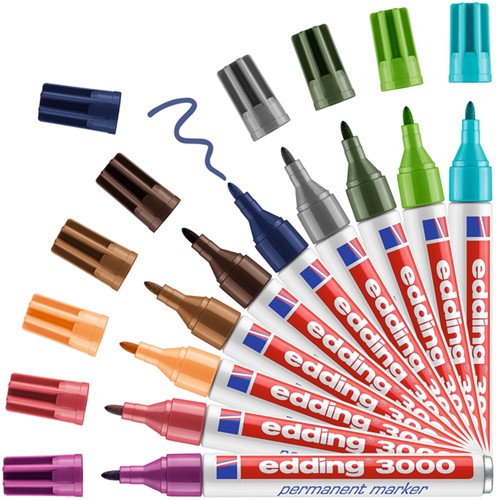 Viltstift edding 3000 rond 1.5-3mm rood-1