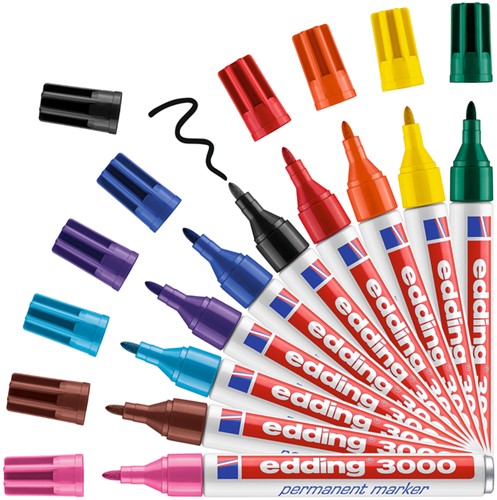 Viltstift edding 3000 rond 1.5-3mm rood-2