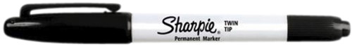 Viltstift Sharpie rond Twin tip ultra fijn & F zwart blister à 1 stuk-2