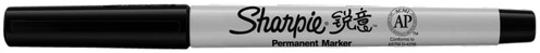 Viltstift Sharpie rond ultra fijn zwart blister à 2 stuks-1