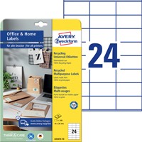 Etiket Avery LR3475 70x36mm recycled wit 2400 stuks-2
