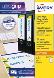 Rugetiket Avery breed 61x192mm zelfklevend wit 25 Vel