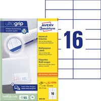 Etiket Avery 3484-200 105x37mm wit 3200 stuks-2