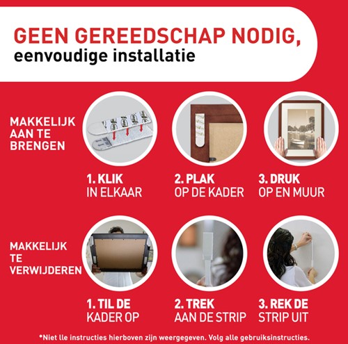 Bevestigingsstrip Command klik vast klein 1,8kg wit-3