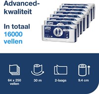 Toiletpapier Tork T4 Advanced 2-laags 250 vel wit 110767-2