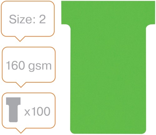 T-kaart Nobo nr.2 48mm groen 100 stuks-5