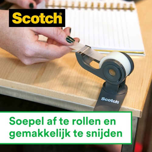 Plakband Scotch Magic 810 19mmx7.5m onzichtbaar mat 2+1 gratis + handdispenser-3