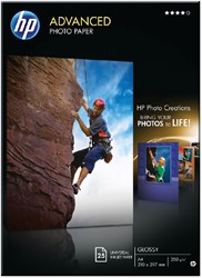 Fotopapier HP Q5456A A4 250gr glans 25 Vel