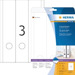 Rugetiket HERMA 5135 breed/ lang 61x297mm zkl wit 25 Vel