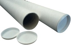 Verzendkoker CleverPack A3  330x29.7x1.2mm met doppen 20st wit 20 Stuk