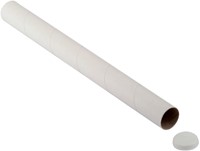Verzendkoker CleverPack A0 850x50x1.5 met doppen 5st wit 5 Stuk-3