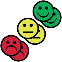 Magneet smiley 50mm emotie bedroefd rood 5 stuks-2