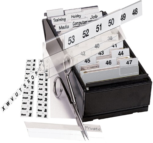 Indextabs Djois 10x150mm zelfklevend aanpasbaar permanent wit 5 stuks