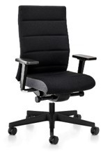 Bureaustoel champ light 3C04 middel hoge rug gestoffeerd + 4D armleggers